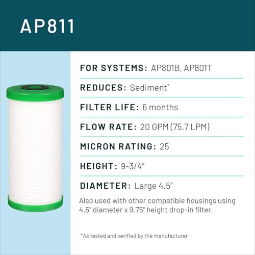 3M Aqua Pure AP800 Series Whole House Water Filter Drop