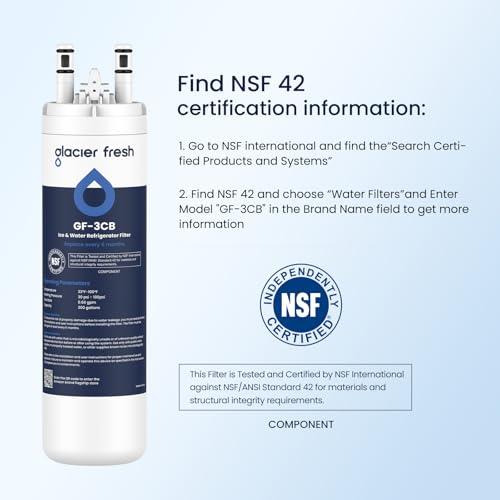 WF3CB Refrigerator Water Filter Replacement Pack of 3 (3 Count)
