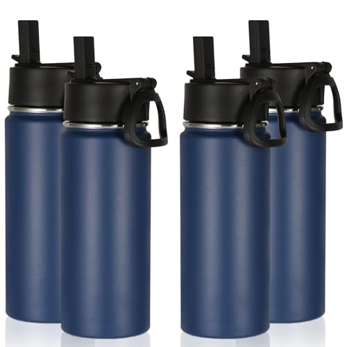 16 OZ Kids Water Bottle Bulk 4 Pack (4 Count)