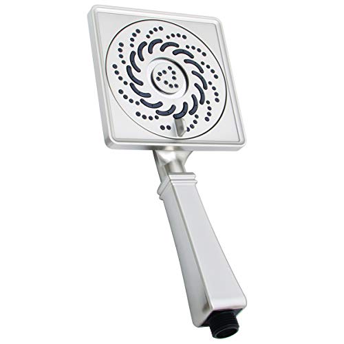 VS-5002-BN-E2 Rainier Exhilaration High Pressure Hand Held Shower Head, 2 GPM, Brushed Nickel