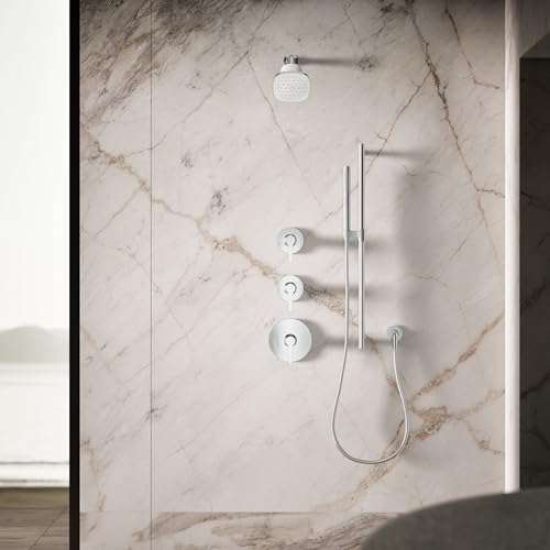 37722-G-CP Cinq Square Single-Function Filtered Showerhead, Five-Layer Filtration, 1.75 GPM, Contemporary Design, Easy to Clean, Polished Chrome