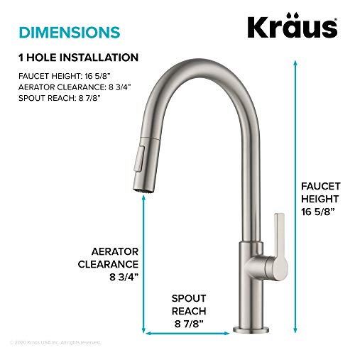 Spot Free Stainless Steel Pull Down Kitchen Faucet KPF