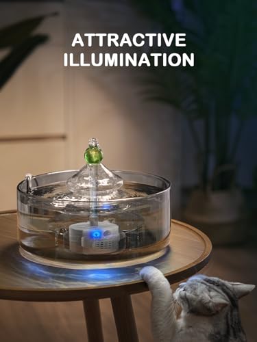 All Glass Cat Water Fountain