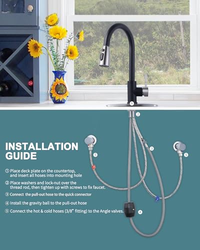 Kitchen Faucets for Sink 1 or 3 Hole