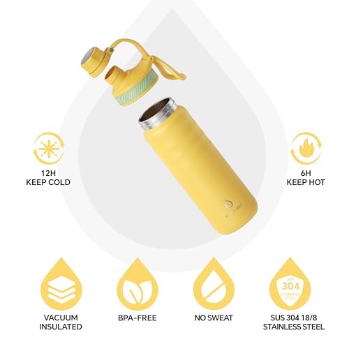 24oz Stainless Insulated Bottle with 2 Leak