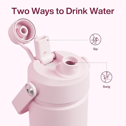 Insulated Water Bottle with Straw Stainless Steel Water Bottle