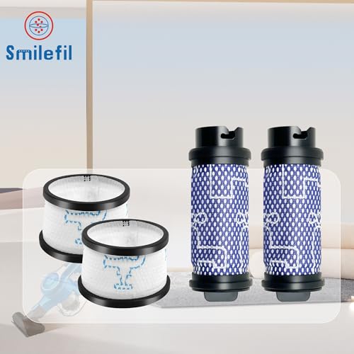 Smilefil Primary Filter and Secondary Filter Replacement Filter Kit Accessories Compatible with Inse N5 S6 S6P S600 Cordless Vacuum Cleaner (8 Count)