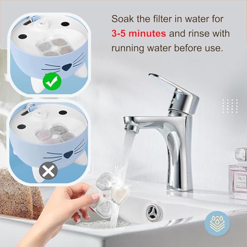 16 Pack Cat Water Fountain Filter Replacement Compatible with Catit PIXI Cat Drinking Fountain (16 Count)