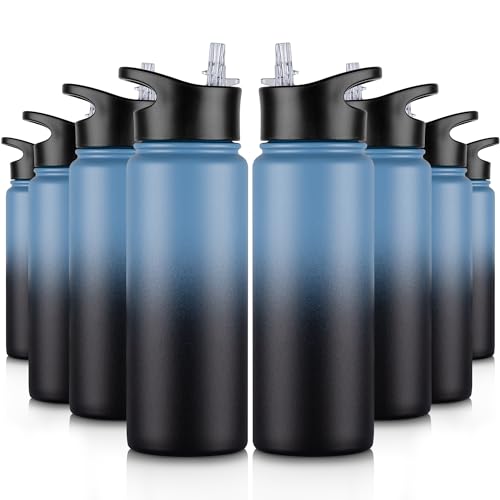24 oz Insulated Water Bottle Bulk 8 Pack (8 Count)