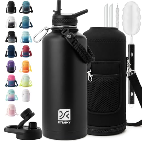 Insulated Water Bottle with Portable Carrier Bag for Outdoor 87 oz