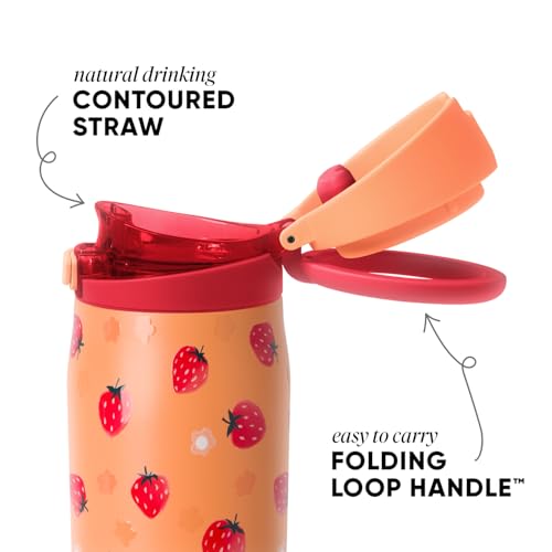Water Bottle with Straw & Handle