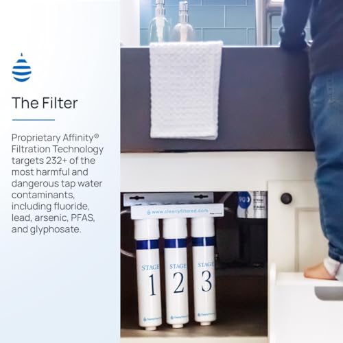 3 Stage Under Sink Water Filter System for Home