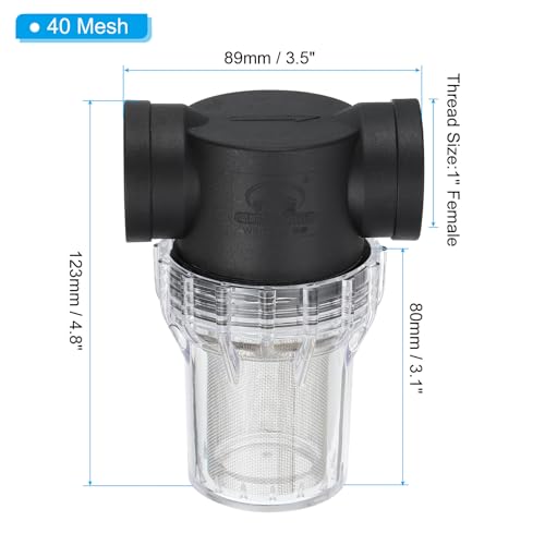1/2" Male in-Line Strainer with 200 Mesh Filter Screen