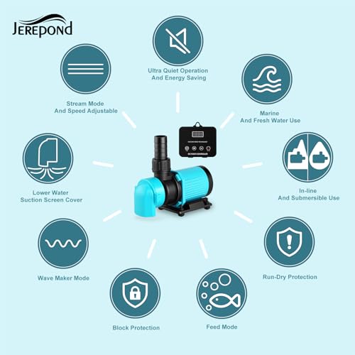660GPH Aquarium Return pump with LCD display controller