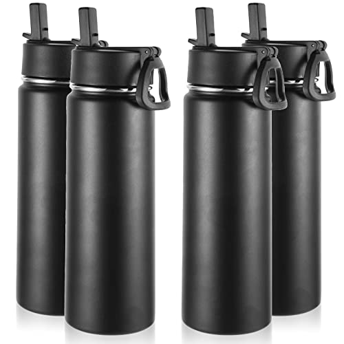 Insulated Water Bottles with Straw Bulk 4 Pack (4 Count)