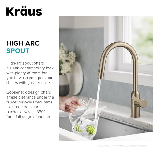 Champagne Bronze Touchless Pull Down Faucet KSF