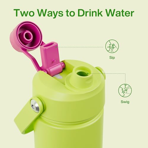 Insulated Water Bottle with Straw Stainless Steel Water Bottle