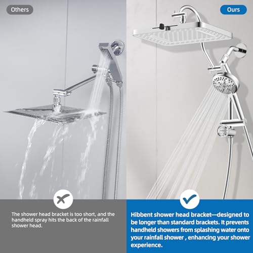 5 spray Dual Filtered White Rain Shower Head