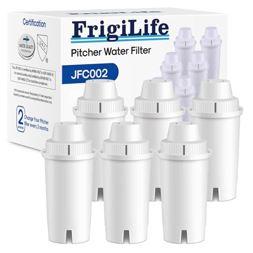 JFC002 Pitcher Water Filter Replacement for Brita® Pitchers and Dispensers (6 Count)