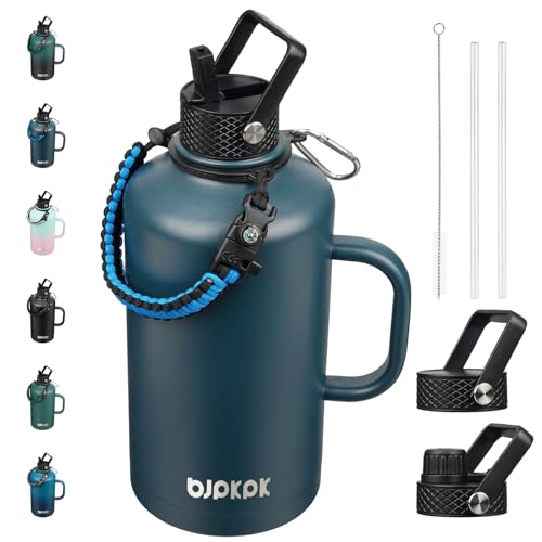 87oz Insulated Water Bottle with Straw Lid Stainless Steel Water Jug