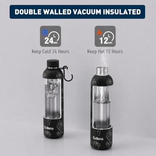 25oz Metal Water Bottle for Travel with Clip