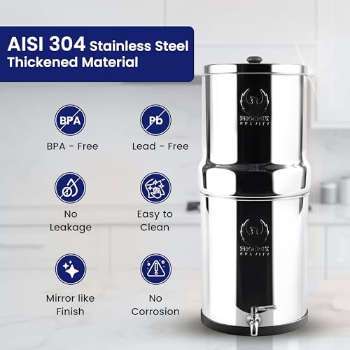 2.25G Stainless Steel Water Filter with 2 Carbon Filters