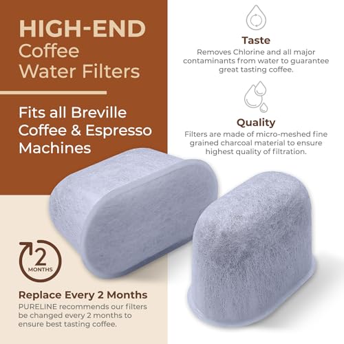 12 Pack Breville Water Filter BWF100 Replacement by Pureline (12 Count)