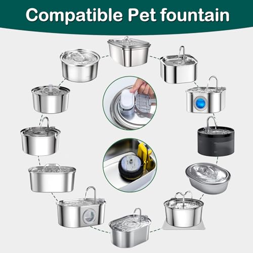 Cat Water Fountain Filter 24Pcs Fit 101oz