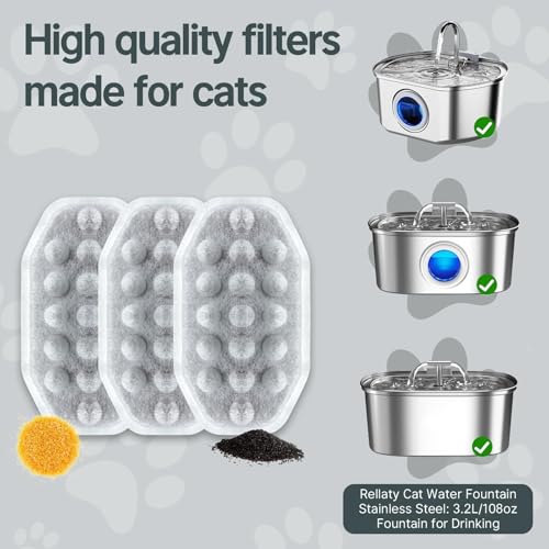 32 Pcs Cat Water Fountain Filters (32 Count)