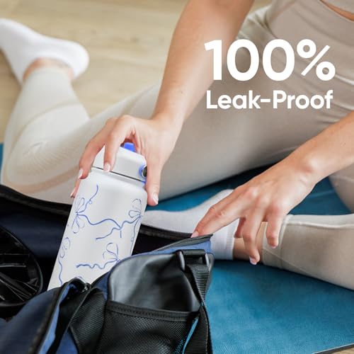 32 oz Insulated Water Bottle with Straw
