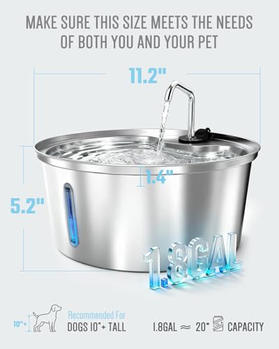 Dog Water Fountain Stainless Steel