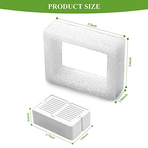 16 Pack Cat Water Fountain Filter with 4 Foam (20 Count)