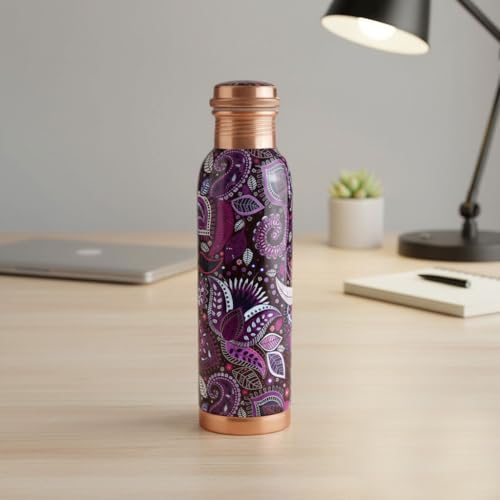 Pure Printed Copper Water Bottle