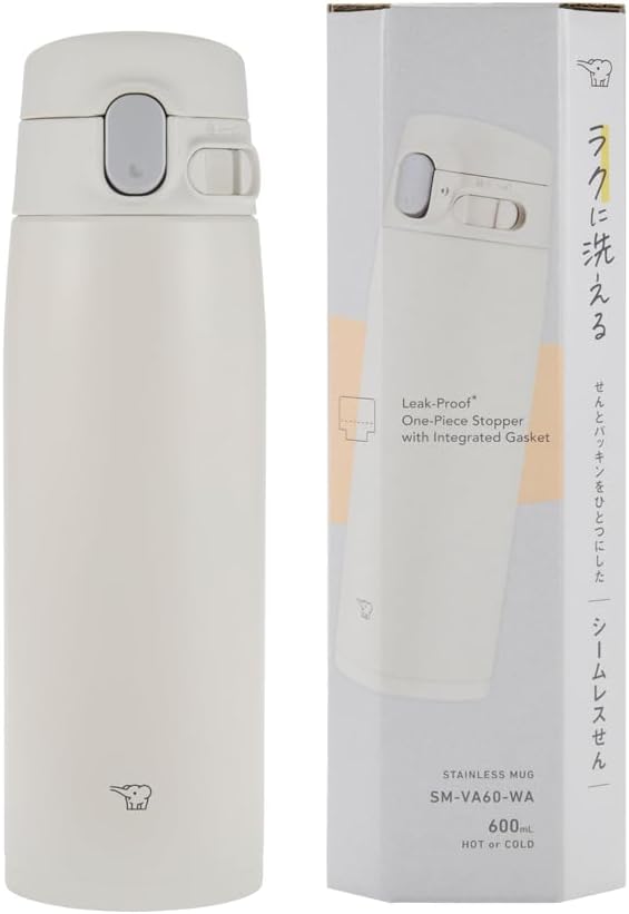 Zojirushi SM-VA60WA Vacuum Bottle 20 Ounce White