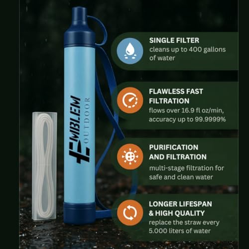 Portable Water Filter Straw (4 Count)