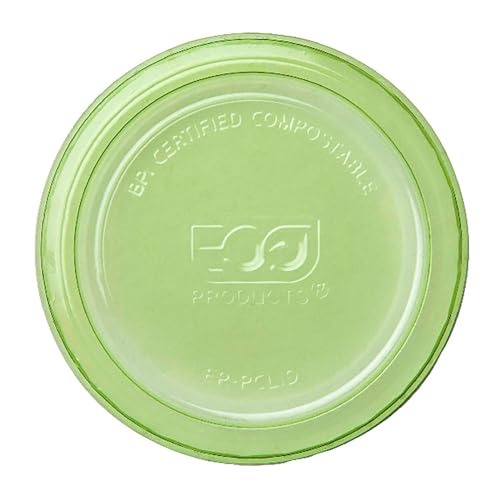 Eco Products Compostable Clear Green PLA Plastic Portion Cup Lids (2000 Count)