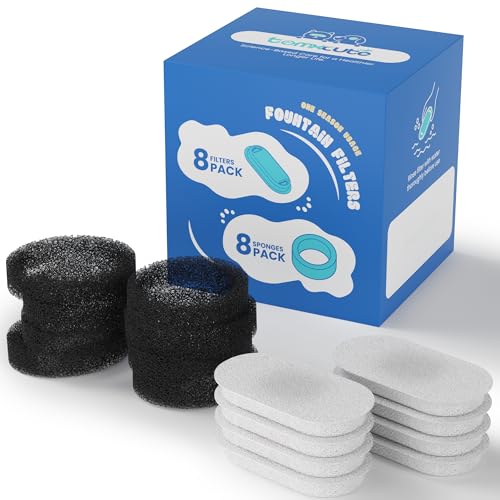 Official Tomxcute Cat Water Fountain Replacement Filters (16 Count)