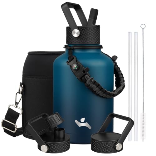 50 oz Insulated Stainless Steel Water Bottle Jug with Handle
