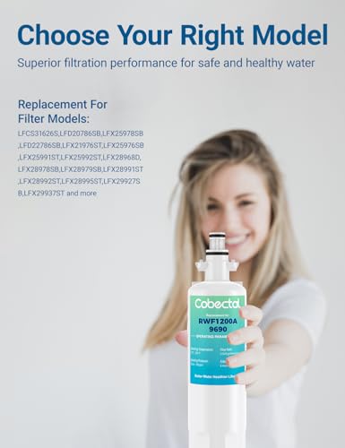 Adq360061 Water Filter Replacement for LG Lt700p Adq36006101 Lfds22520s (4 Count)