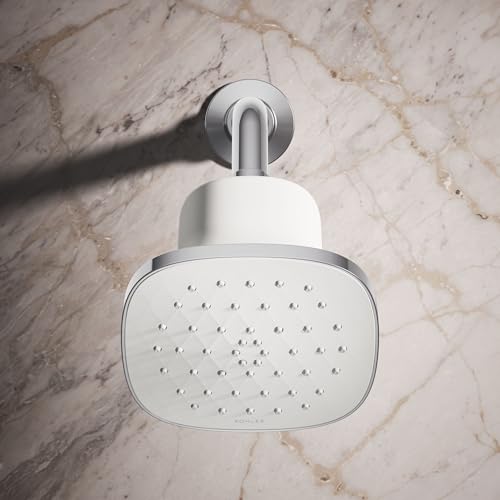 37722-G-CP Cinq Square Single-Function Filtered Showerhead, Five-Layer Filtration, 1.75 GPM, Contemporary Design, Easy to Clean, Polished Chrome