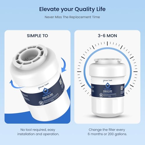 MWF Refrigerator Water Filter Compatible with GE (4 Count)