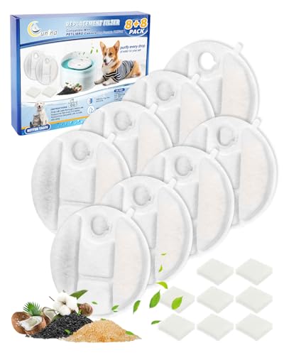 8+8PACK Dog Water Fountain Filter Fit for Petlibro 2.1Gal (16 Count)