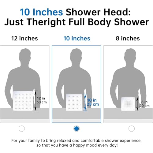 All Metal 10 Inches Rainfall Shower Head with Handheld Combo