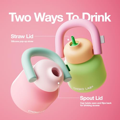 Water Bottle with Straw and Carry Handle 33oz