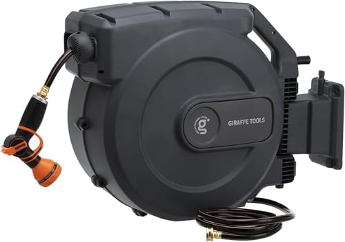 1 2" 130FT Garden Retractable Hose Reel Wall Mount Auto Rewind