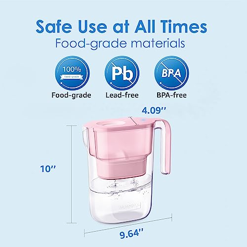 PT 05P Water Filter Pitcher with 4 Filters (2 Count)