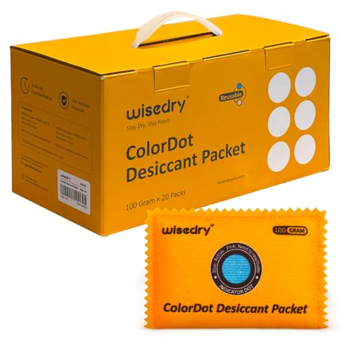 100g [20 Packs] Rechargeable Desiccant Packs for Storage