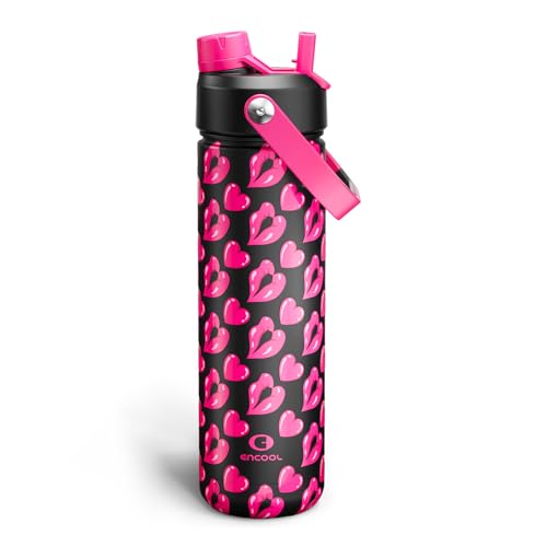 Insulated Water Bottle with Straw Stainless Steel Water Bottle