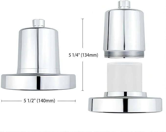 Cascada High-Pressure Filtered Shower Head with 15-Stage Filter Water Softener (Brushed Nickel)