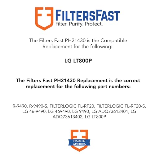 PH21430 Compatible Replacement for LG LT800P Refrigerator Water Filter Activated Carbon Cartridge for Fridge Water Dispenser